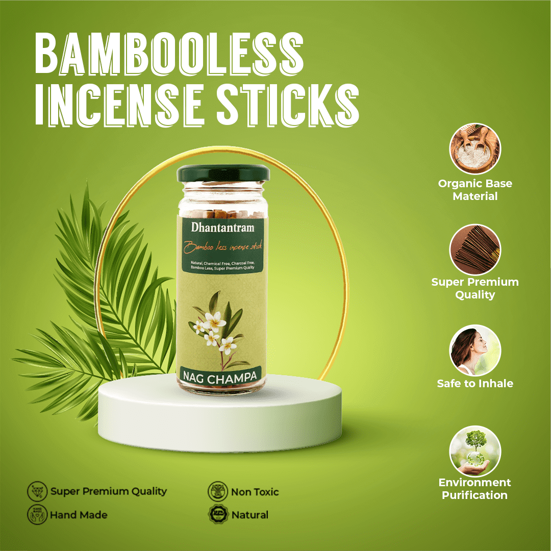 Premium Cow dung Nag Champa Bambooless Iicense Sticks Dhantantram