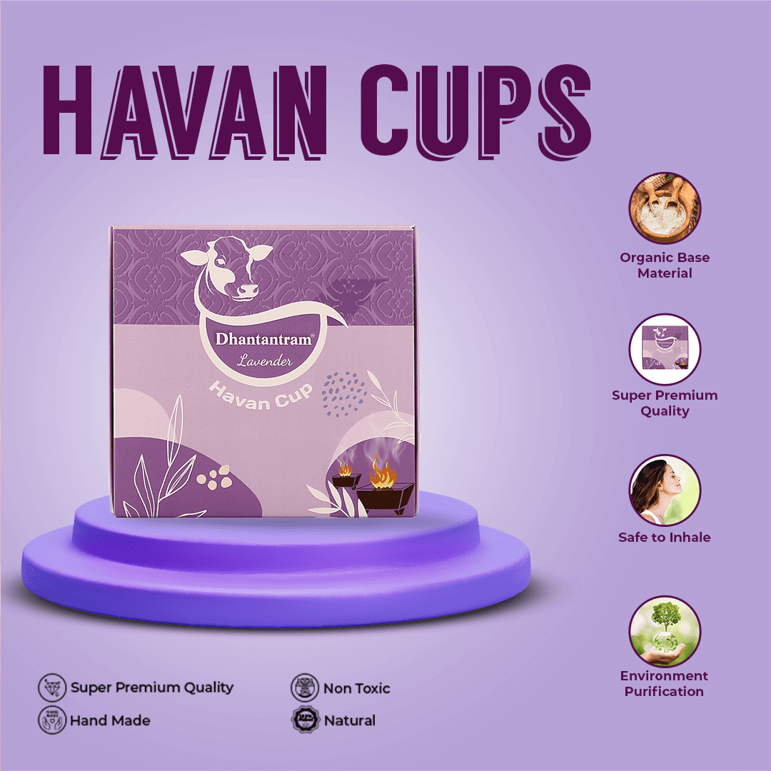 Premium Cow Dung Lavender Hawan Cup My Store