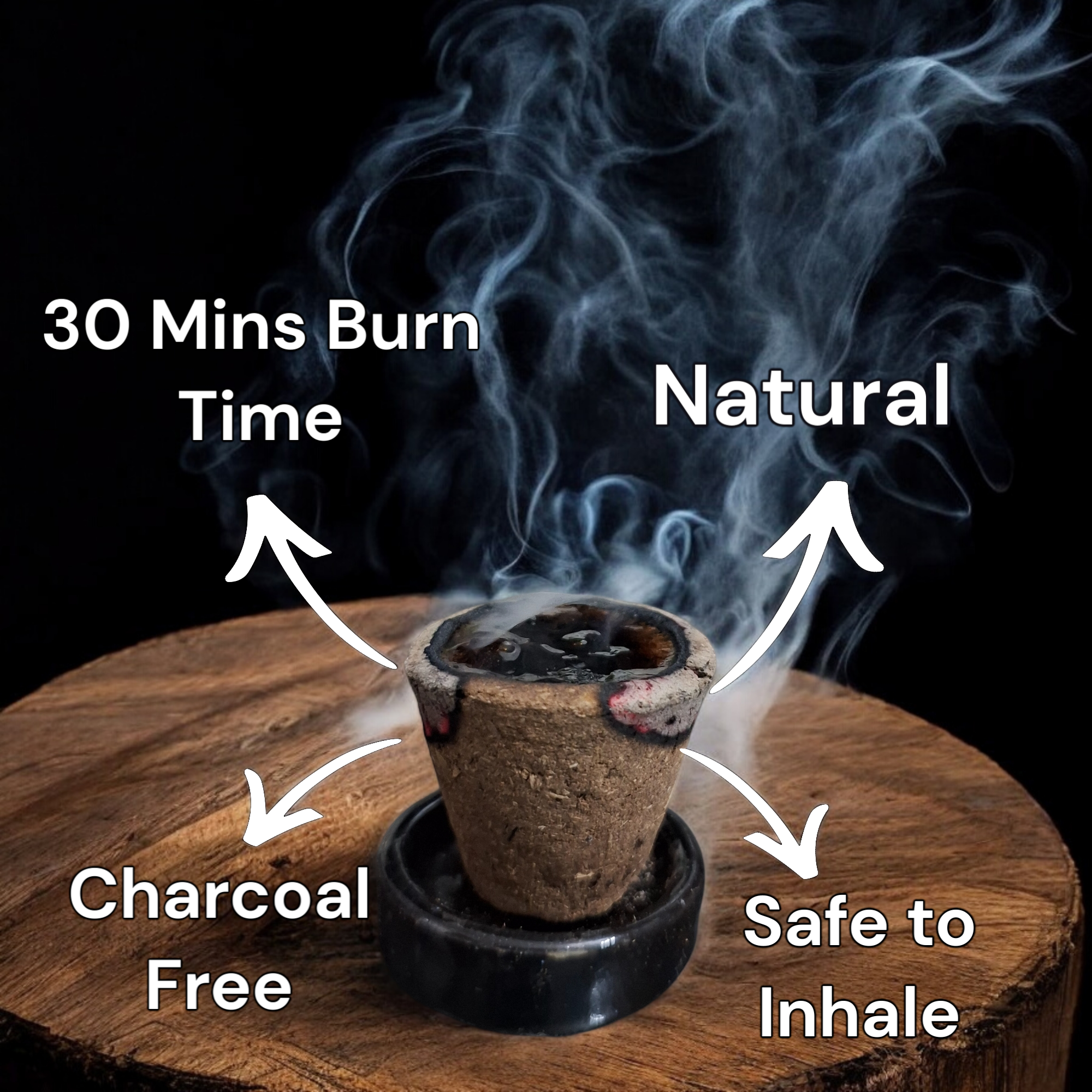Premium Cow Dung Lavender Hawan Cup (15 pieces supply with stand)