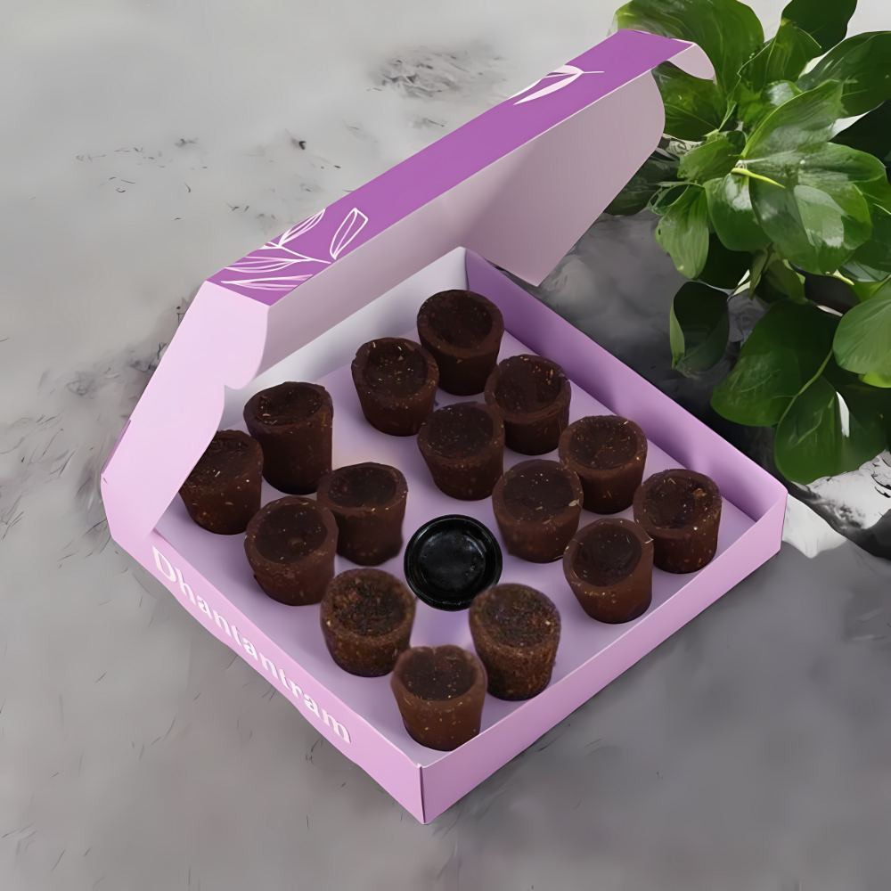 Premium Cow Dung Lavender Hawan Cup (15 pieces supply with stand)