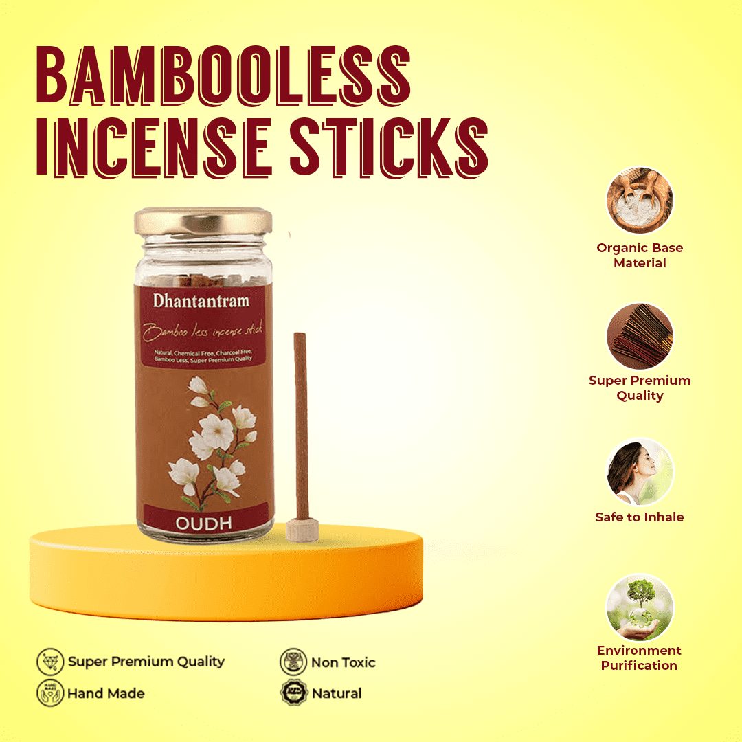 Premium cow Dung Oudh Bambooless Incense sticks Dhantantram