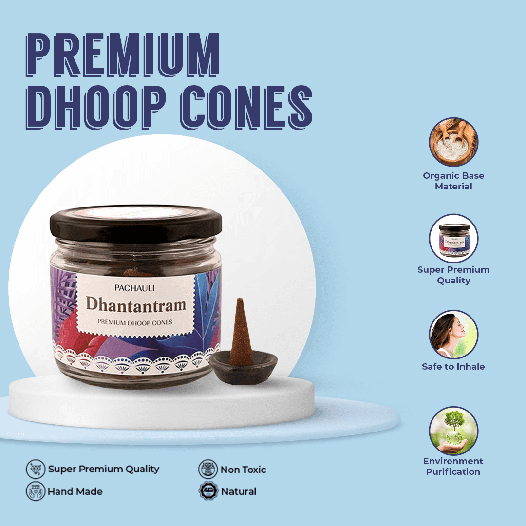 Pachauli Premium Cow dung Dhoop Cone