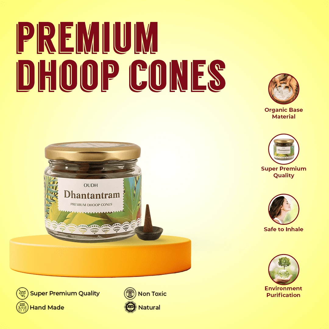Oudh Premium Cow dung Dhoop Cone